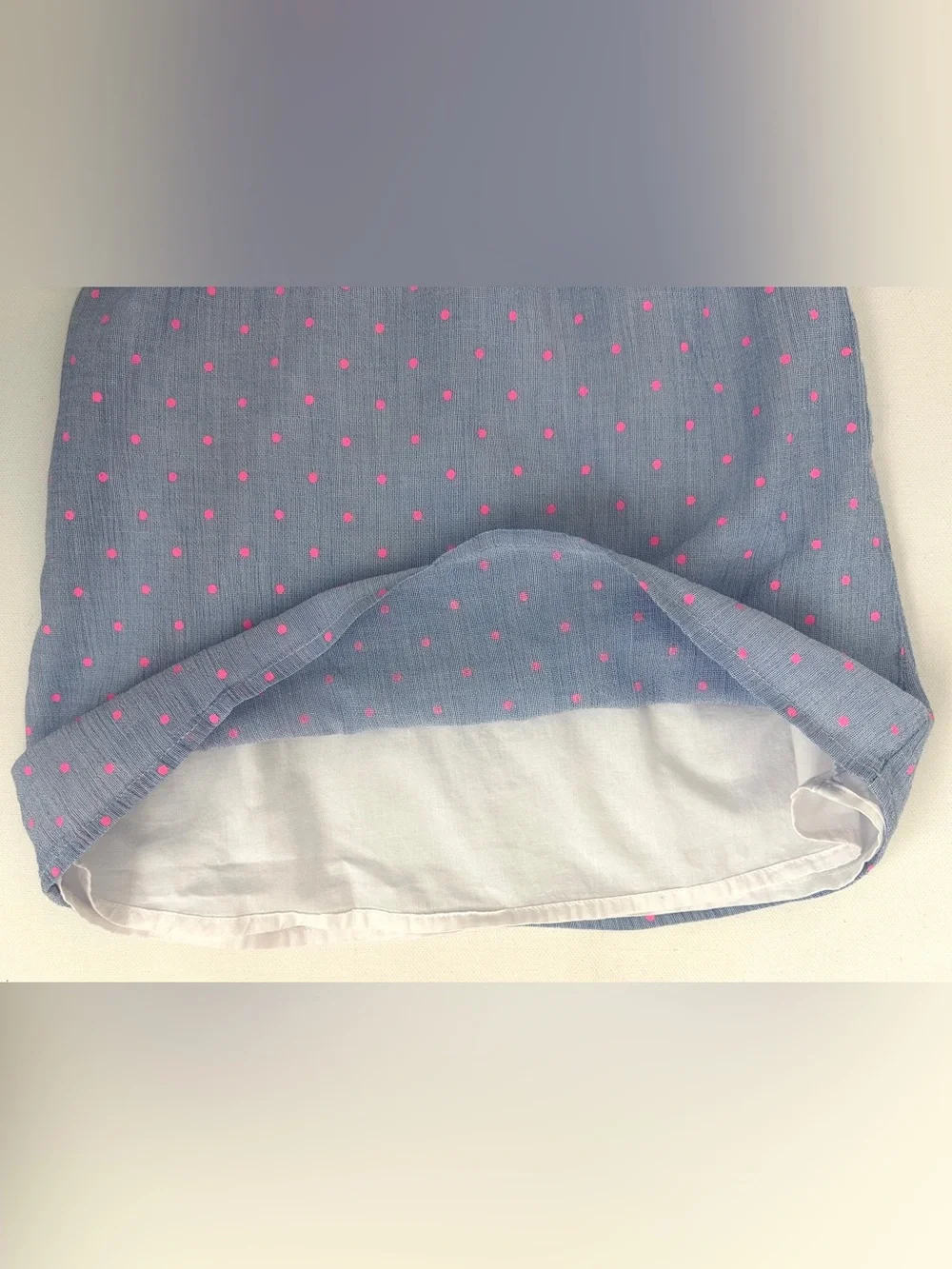 Carter's Blue Dress with Pink Polka Dots and Front Bow Detail.  Size 2T.
